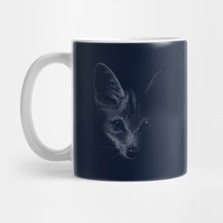 Fox Illustration Pencil Drawing Fox In The Dark Mug